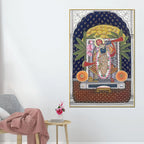Premium Shrinathji Nathdwara Darshan Pichwai Canvas Wall Painting