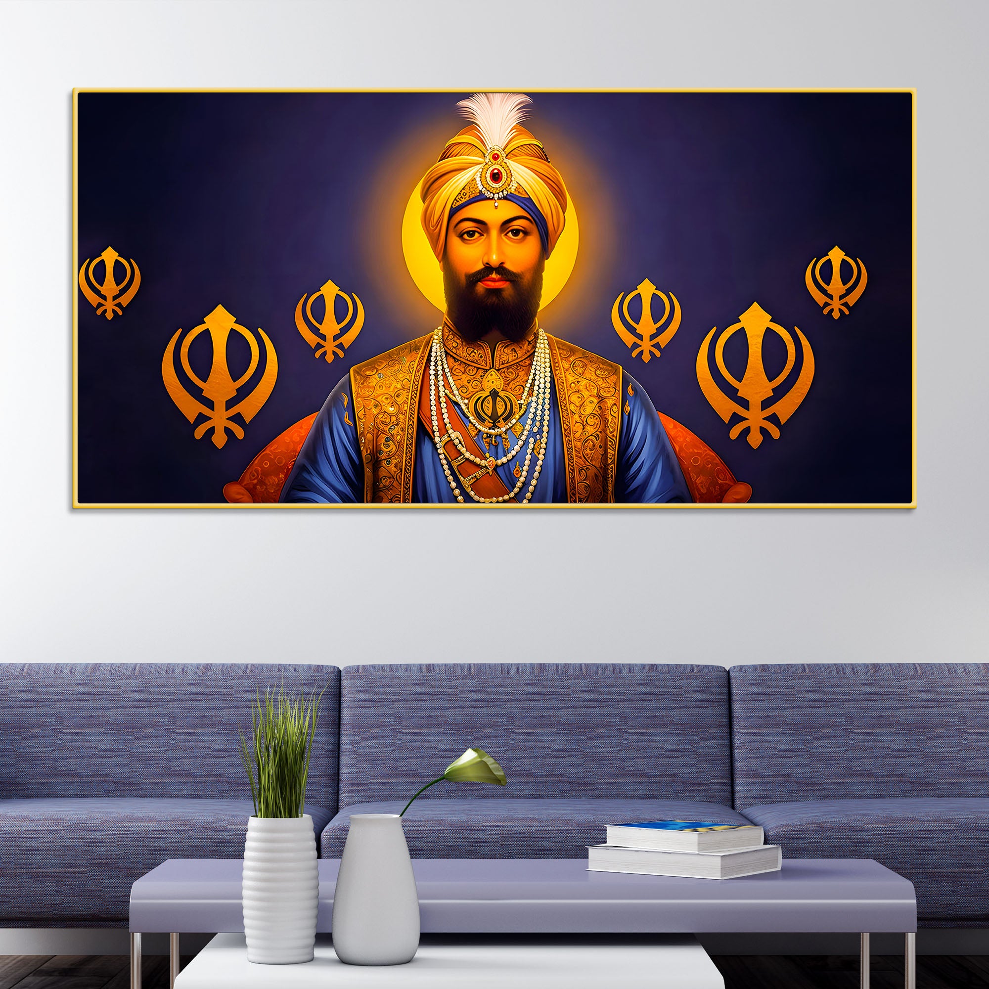 Premium Sikh Guru Wall Painting for Home & Office