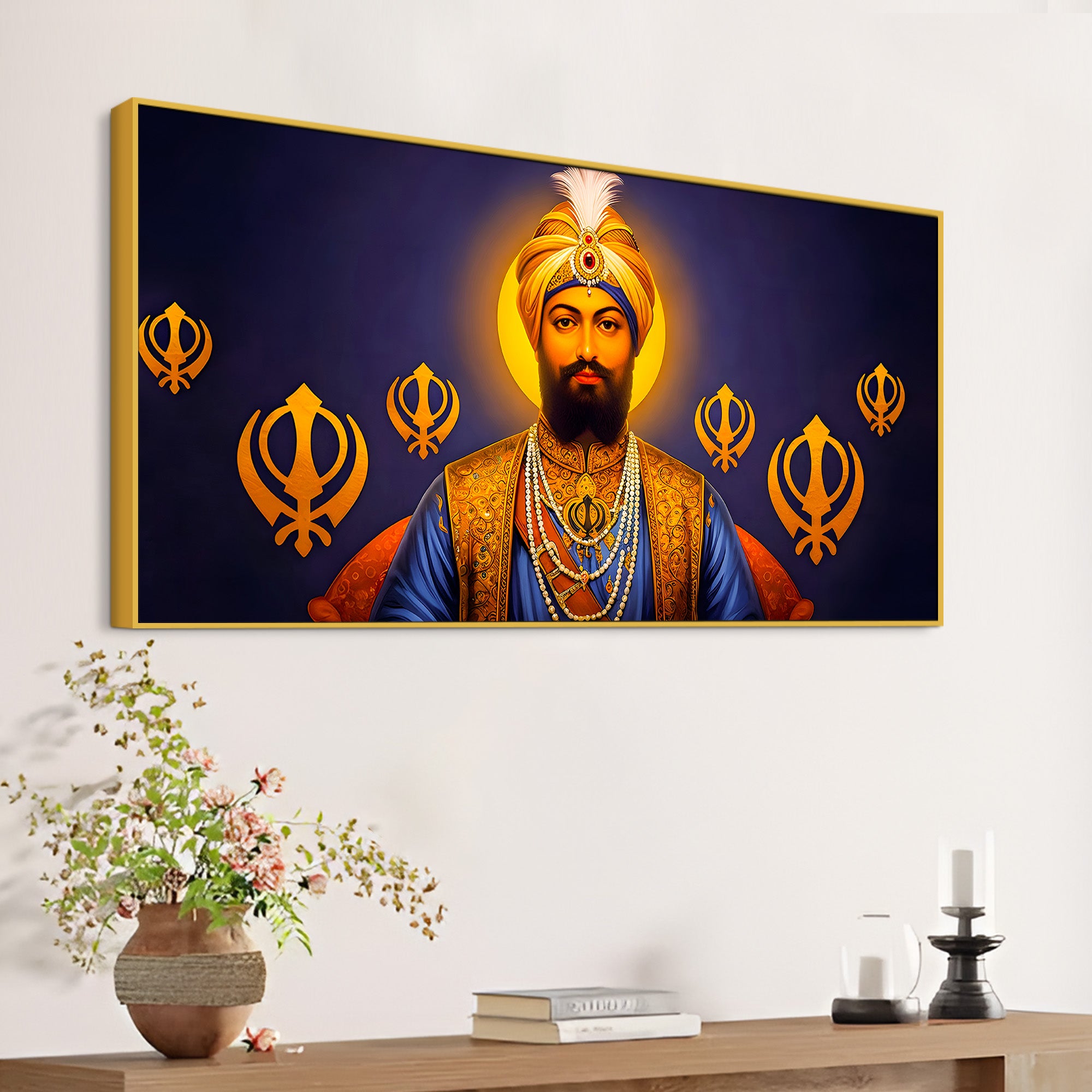 Premium Sikh Guru Wall Painting for Home & Office