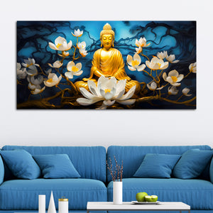 Premium Spiritual Buddha Canvas Painting for Home Décor