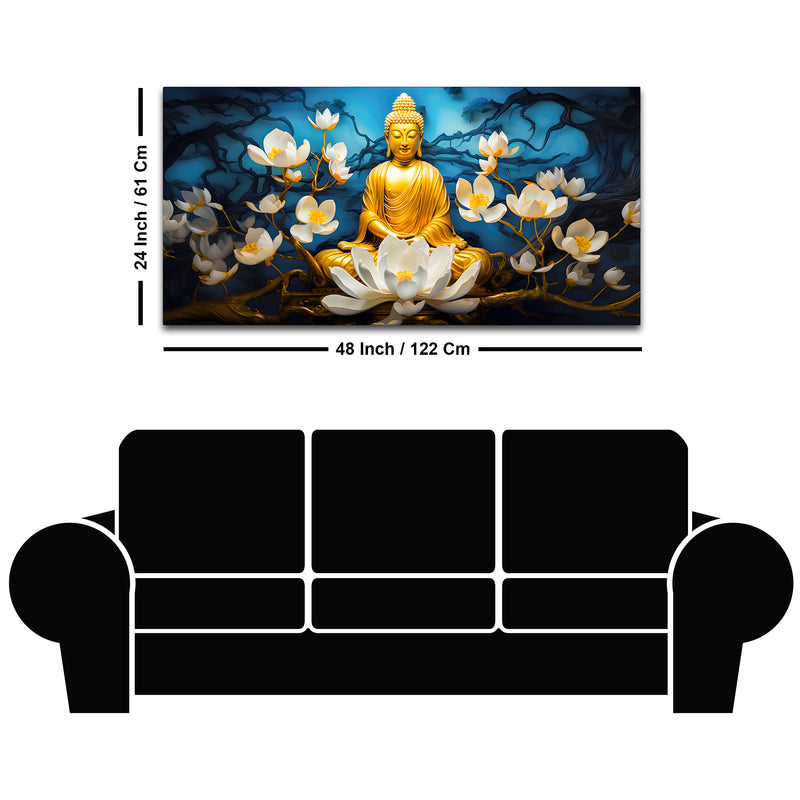 Premium Spiritual Buddha Canvas Painting for Home Décor