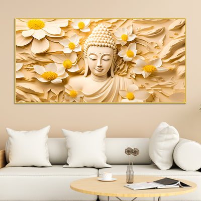 Premium Spiritual Décor Gautam Buddha Canvas Wall Painting