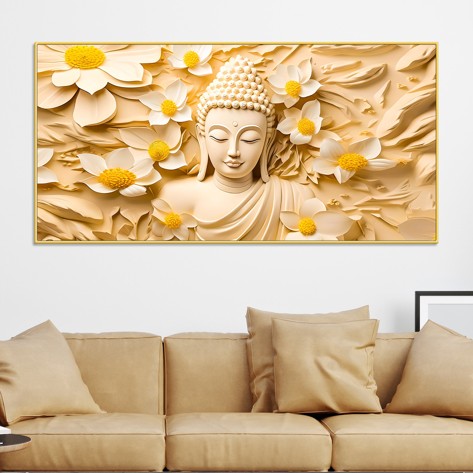 Premium Spiritual Décor Gautam Buddha Canvas Wall Painting