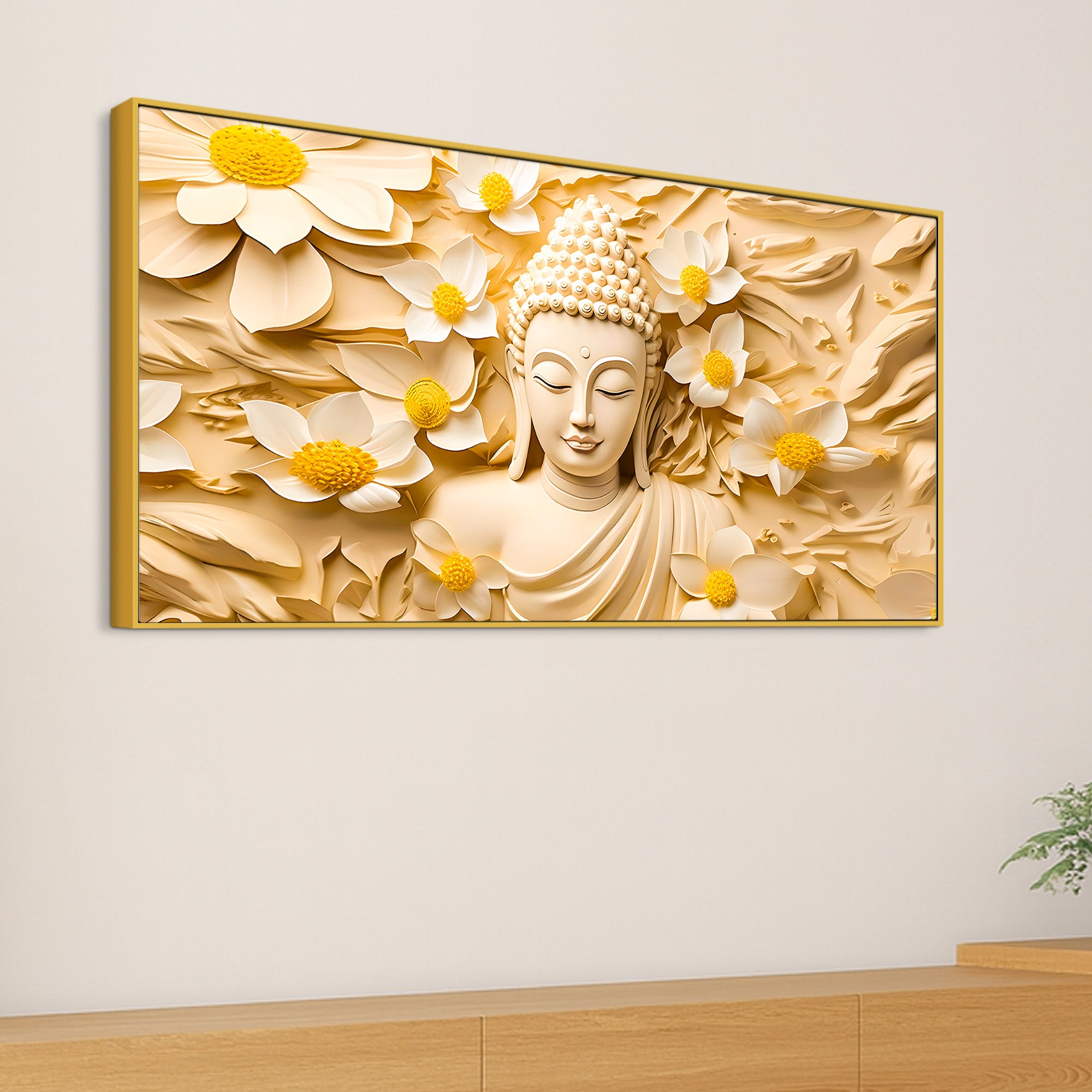 Premium Spiritual Décor Gautam Buddha Canvas Wall Painting