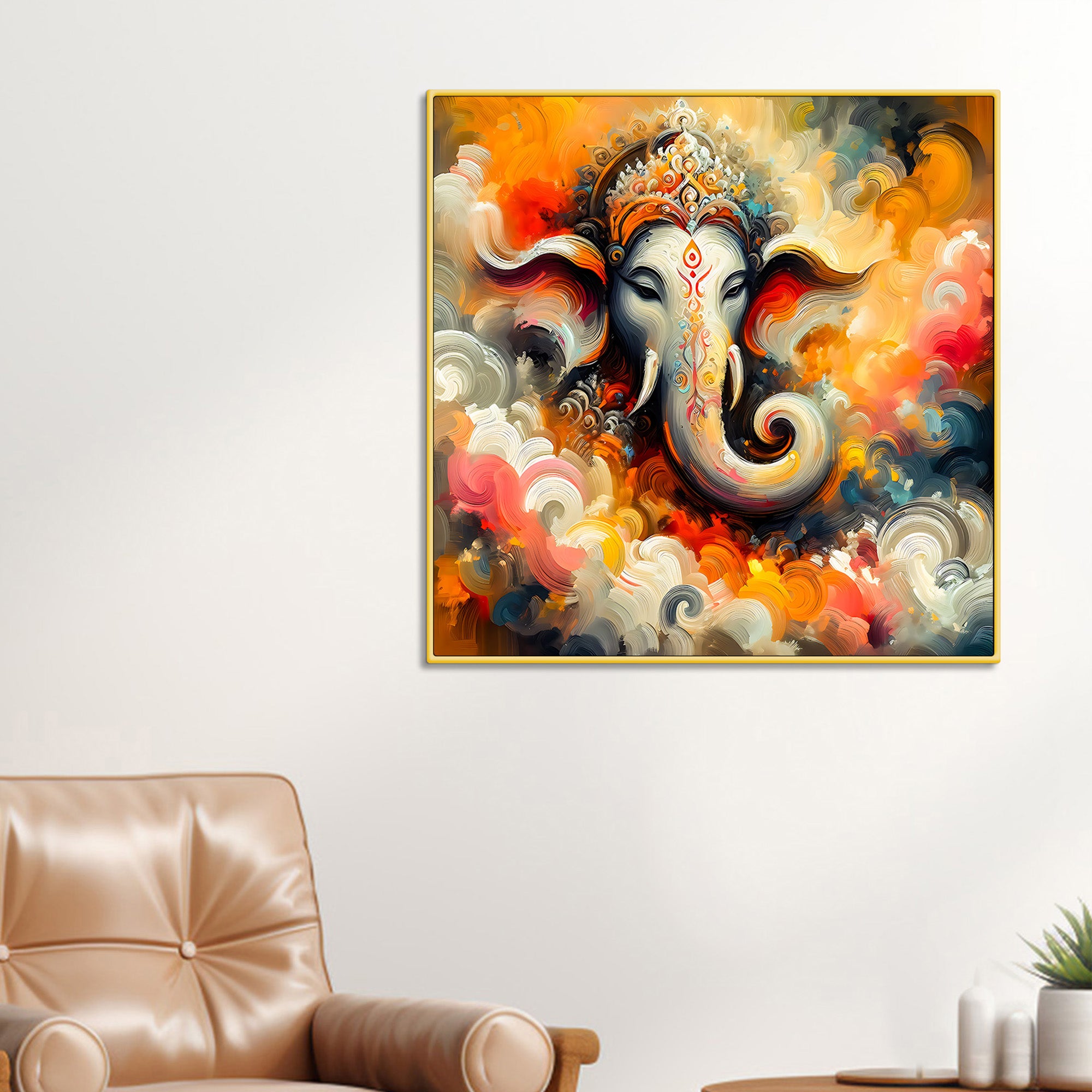 Premium Spiritual Ganesha Painting