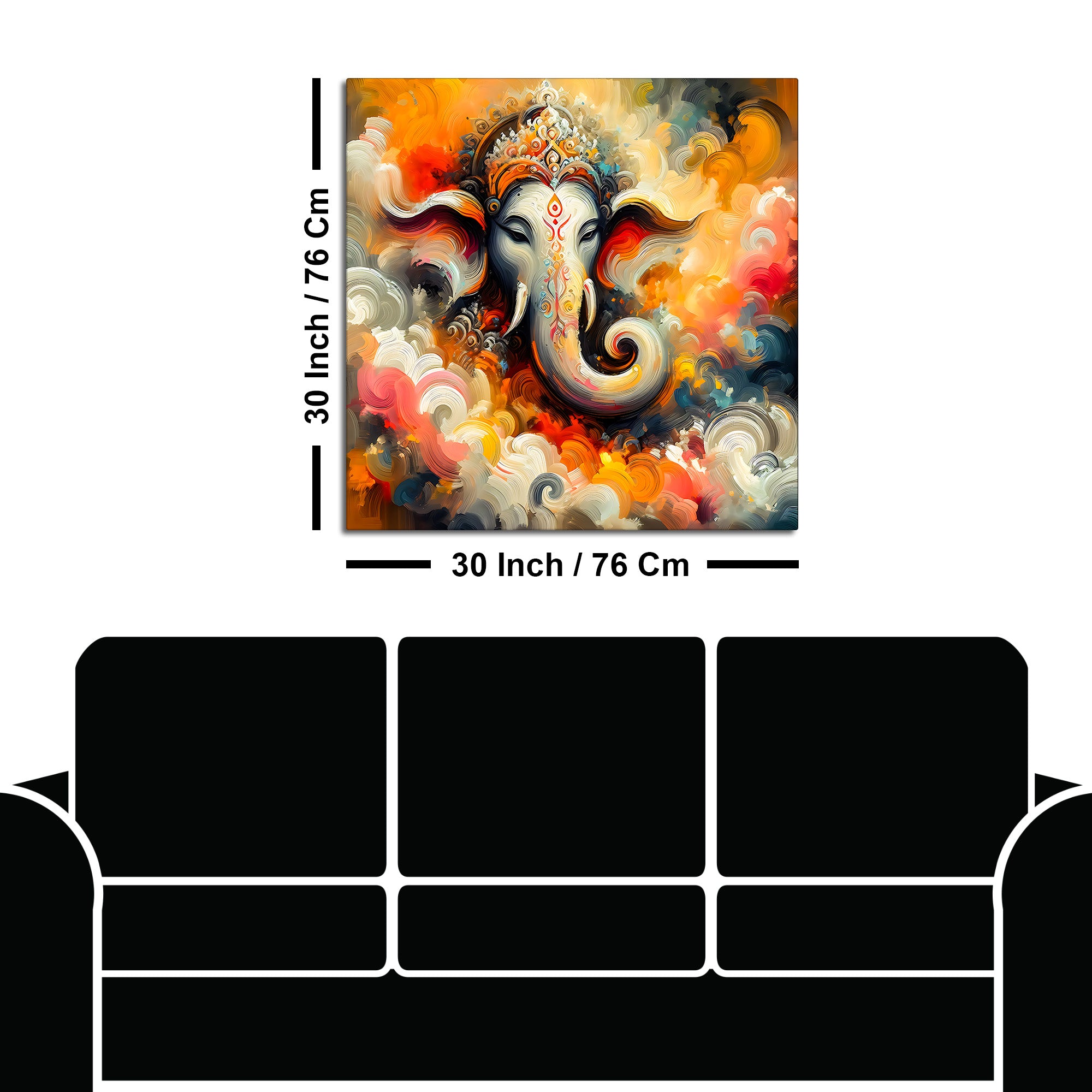 Premium Spiritual Ganesha Painting