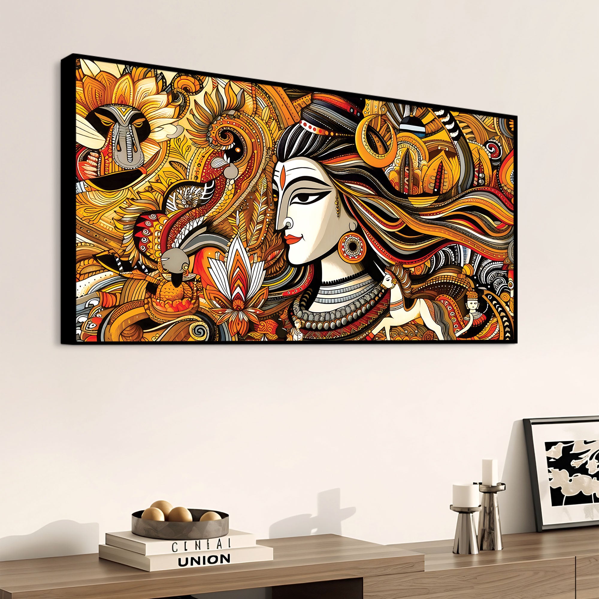 Premium Spiritual Lord Shiva Painting for Modern Home Walls