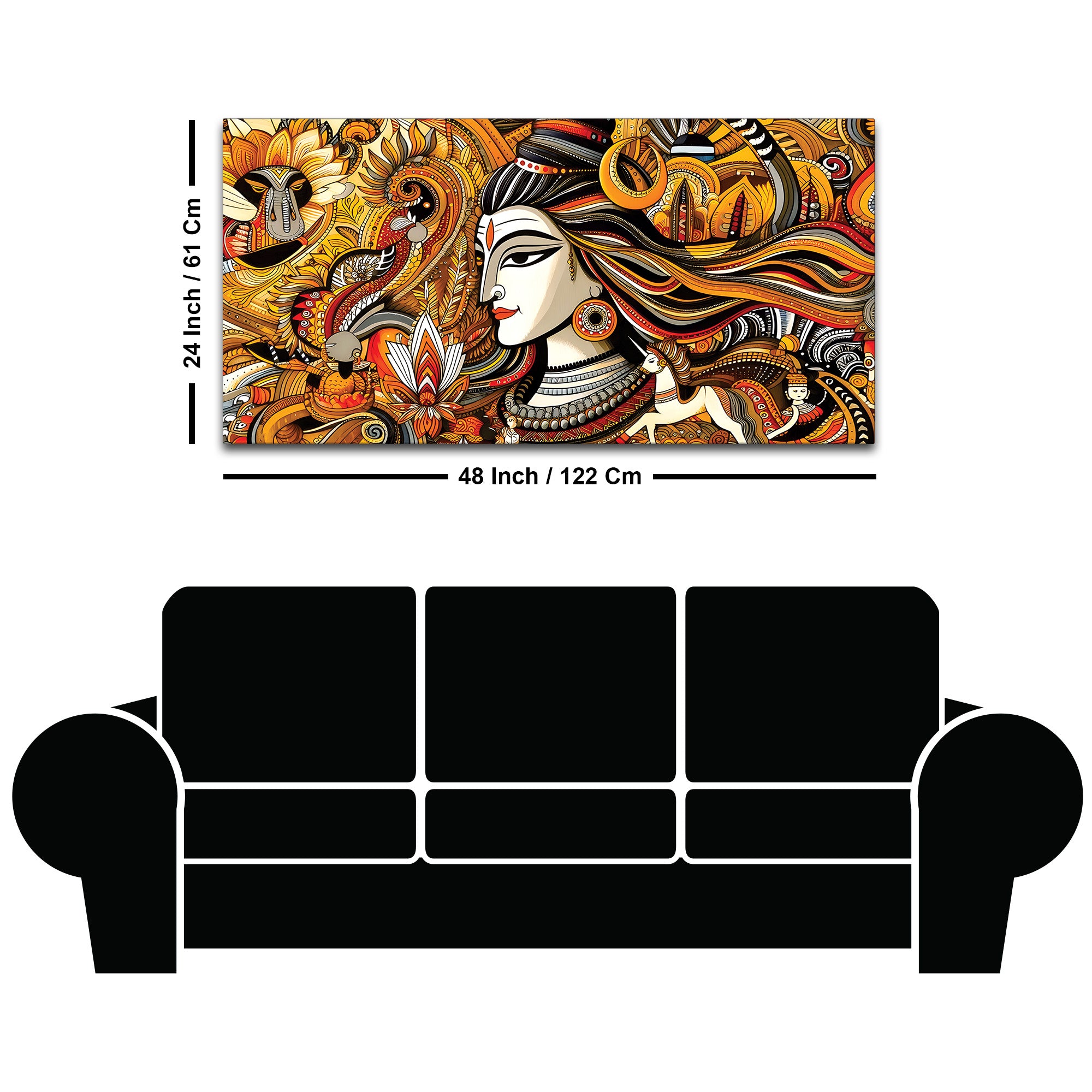 Premium Spiritual Lord Shiva Painting for Modern Home Walls