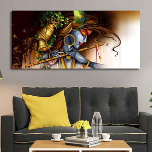 Premium Wall Canvas Large Painting of Lord Krishna