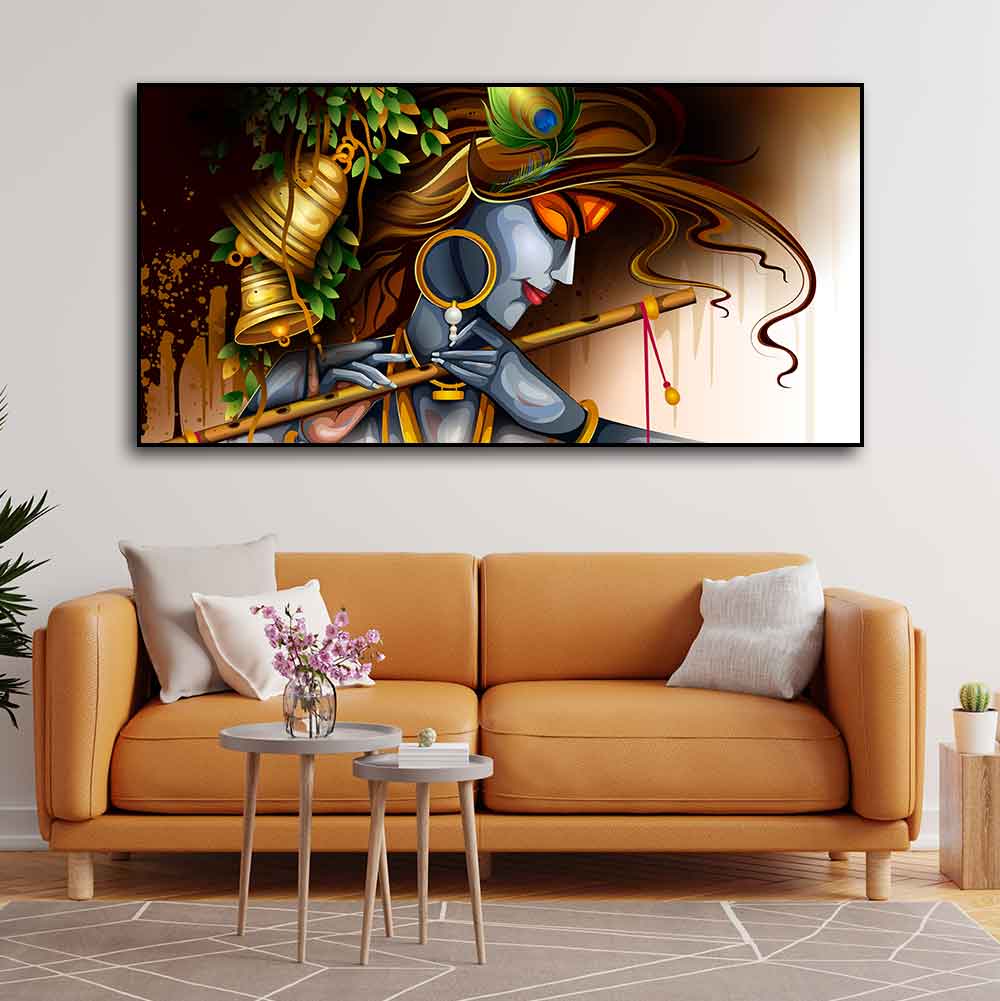 Premium Wall Canvas Painting of Lord Krishna