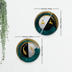 Premium Wall Hanging Plates of Golden Fish and Deers Set of Two