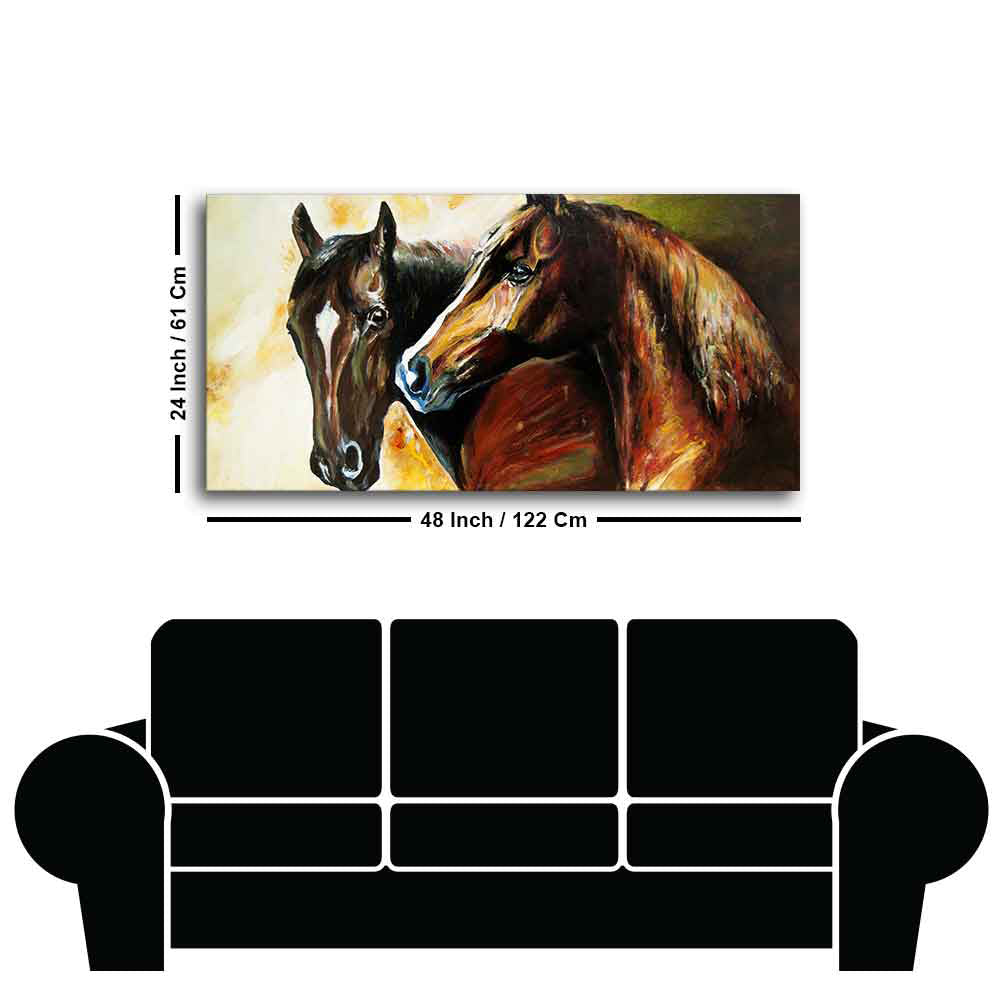 Premium Wall Painting of A Pair of Horses