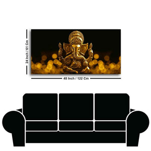 Premium Wall Painting of Golden Lord Ganesha