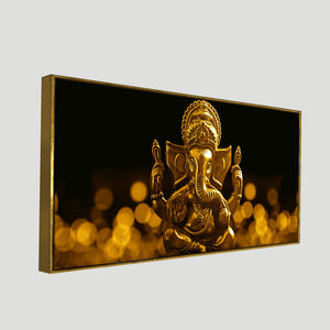 Premium Wall Painting of Golden Lord Ganesha