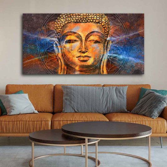 Premium Wall Painting of Peaceful Lord Buddha