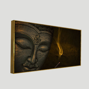 Premium Wall Painting of Peaceful Lord Buddha Sculpture