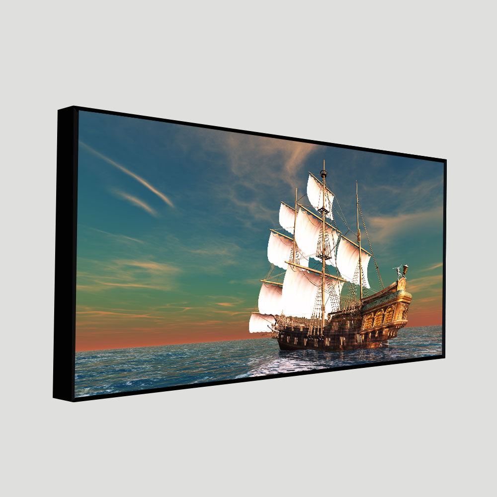 Premium Wall Painting of Ship on the Ocean