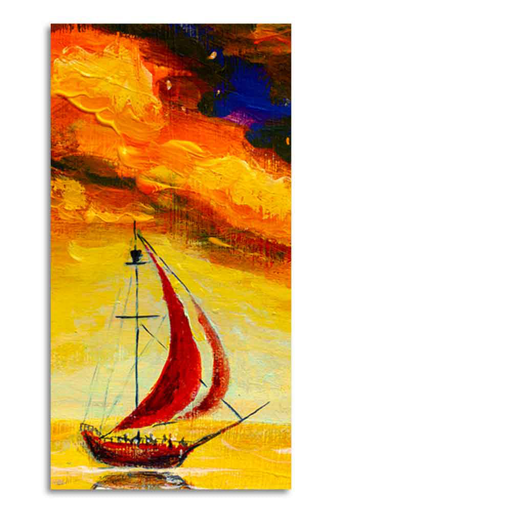 Premium Wall Painting of The Sailing Boat in Sea