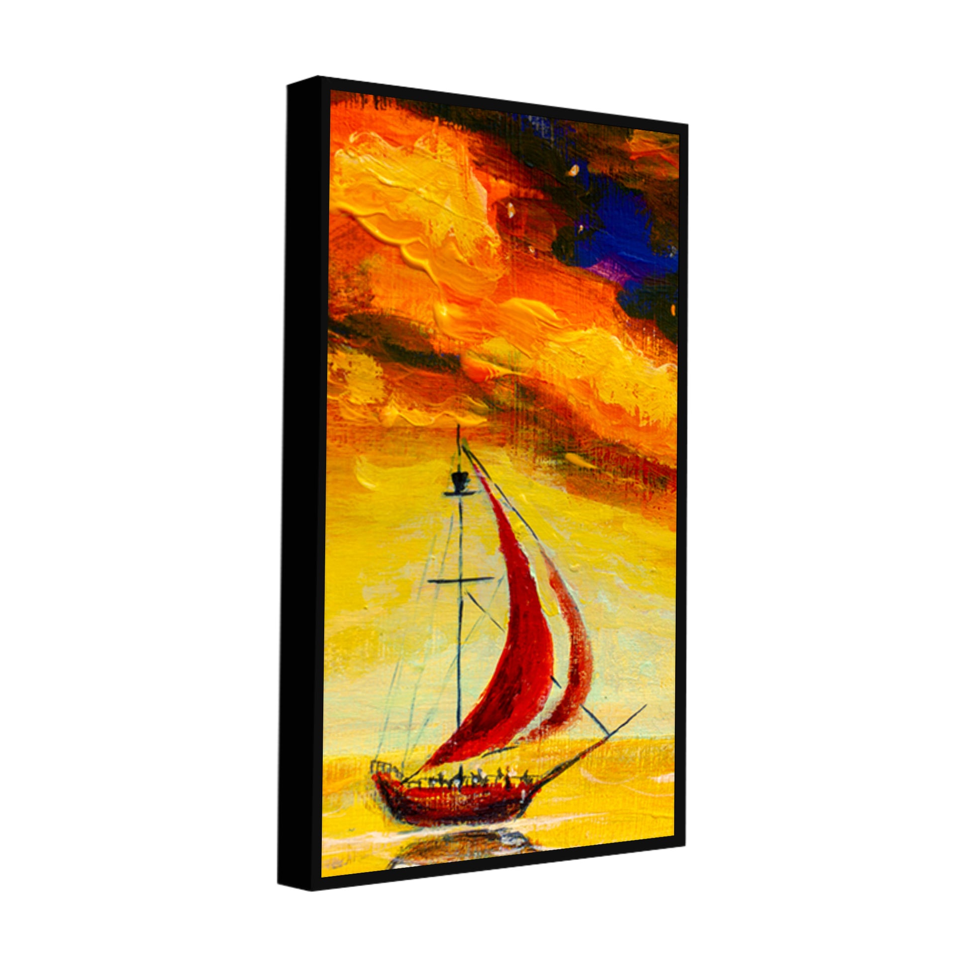 Premium Wall Painting of The Sailing Boat in Sea