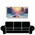 Premium Wall Painting of Winter Landscape with the River