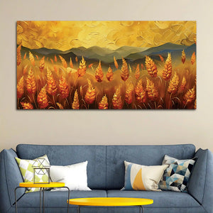 Premium Wheat Field Canvas Wall Painting for Home Décor