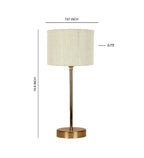 Premium White Jute with Metal Golden Finish Table Lamp