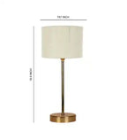 Premium White Jute with Metal Golden Finish Table Lamp