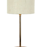 Premium White Jute with Metal Golden Finish Table Lamp
