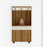 Premium Wooden Floor Temple with Spacious Drawer & Door Storage for Home & Office