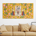 premium-yellow-floral-themed-shreenathji-religious-canvas-pichwai-wall-painting