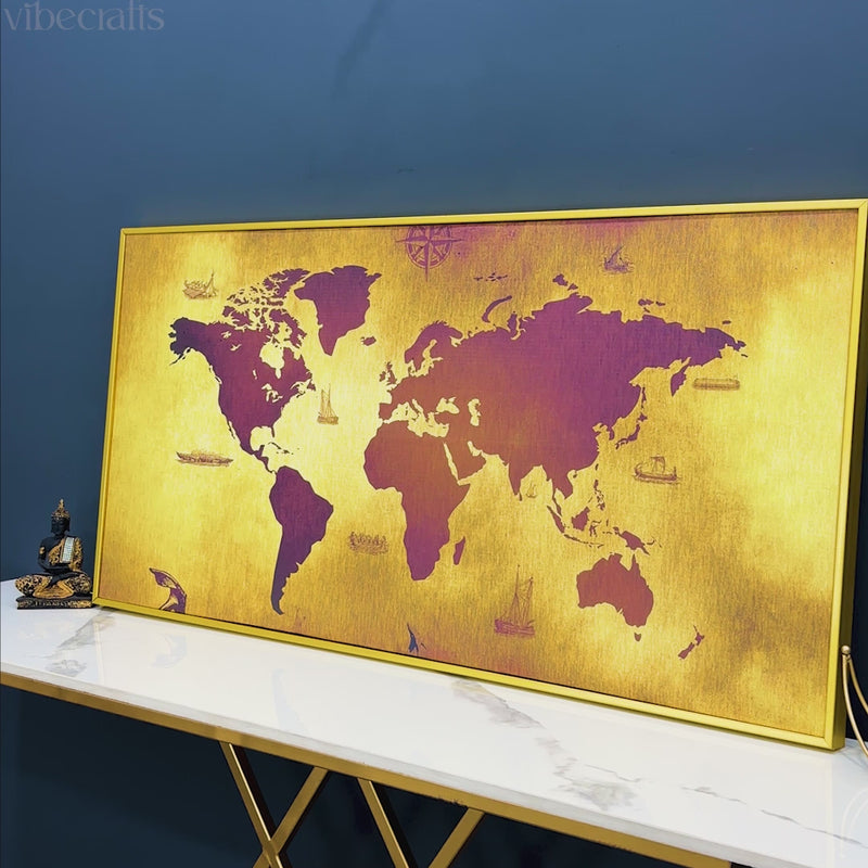 World Map Premium Canvas Wall Painting
