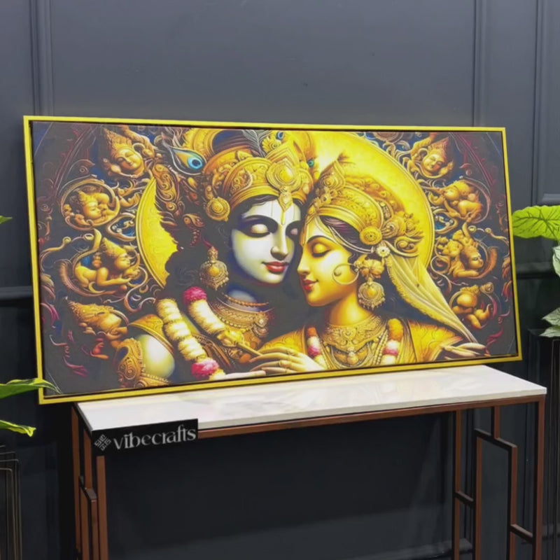 Luxury Radha Krishna Painting Traditional Wall Art
