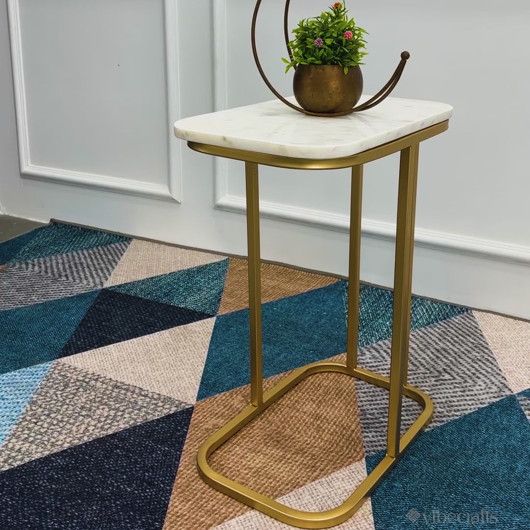 Suspended Styler Golden Metallic Side Coffee Table