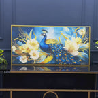 Modern Peacock Canvas Wall Painting for Bedroom & Living Room