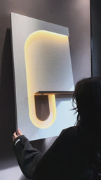 Elegant Decorative LED Light Wall Panel with Planter for Home & Office Spaces