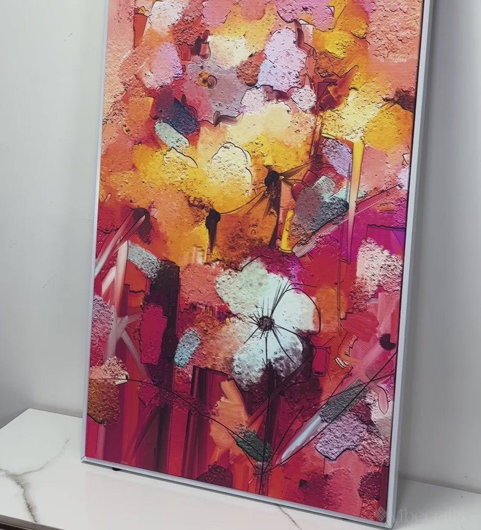 Colorful Flowers Abstract art Canvas Wall Painting