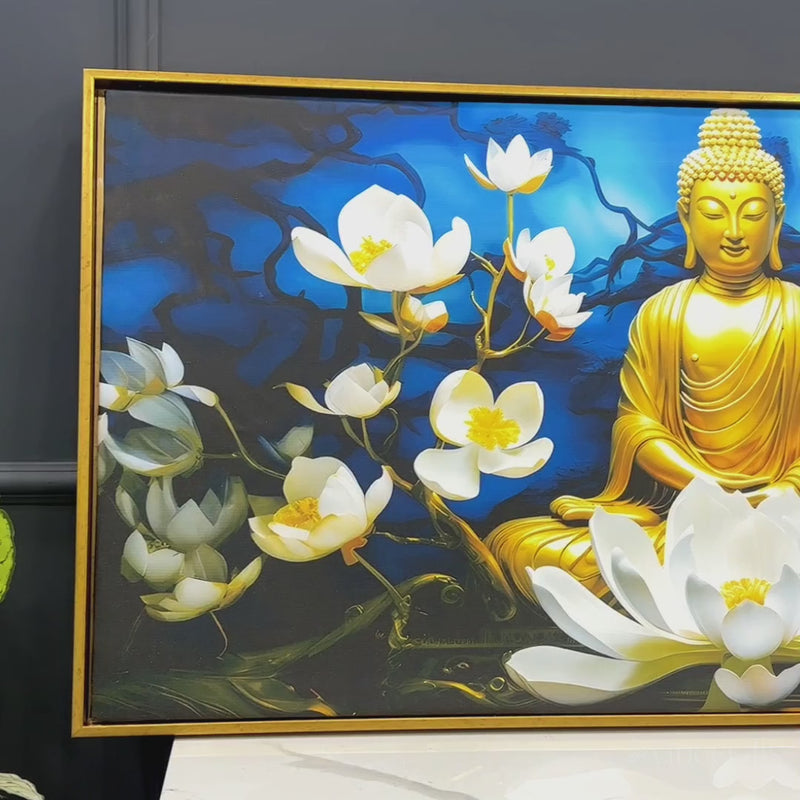 Premium Spiritual Buddha Canvas Painting for Home Décor