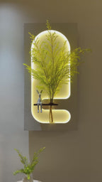Elegant LED Wall Panel with Floral Holder