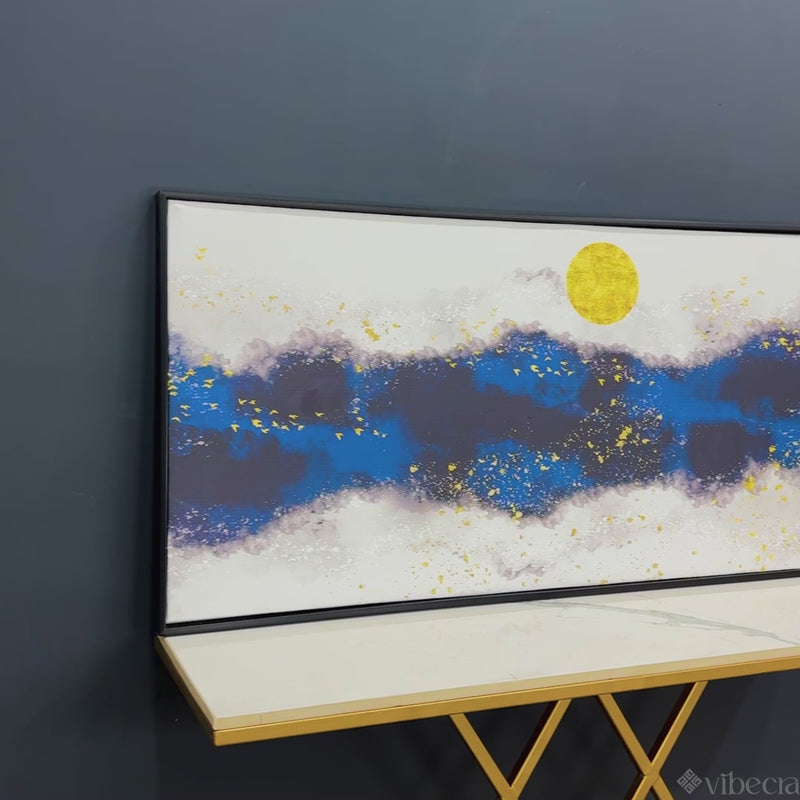 The Golden Moon Modern Abstract Art Canvas Wall Painting