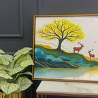 Modern Nature Deer Wall Painting for Stylish Home Interior