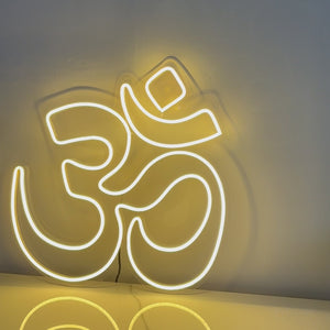 Gold OM Sign Warm Neon Light