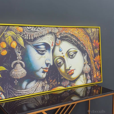 Classic Lord Radha Rani and krishna Canvas Wall Painting