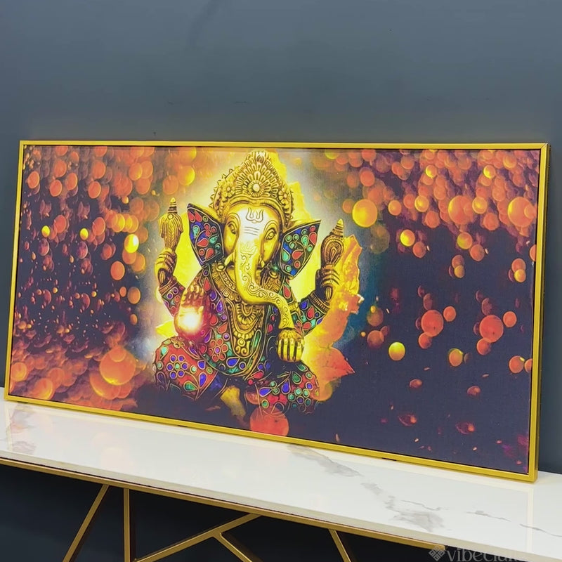 Lord Ganpati Ganesha Premium Canvas Wall Painting