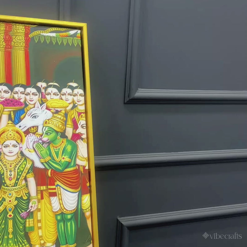 Shree Ram Sita Vivah Religious Canvas Wall Painting