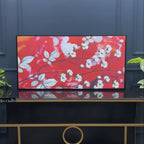 Premium Canvas Abstract Art Painting of White Flowers