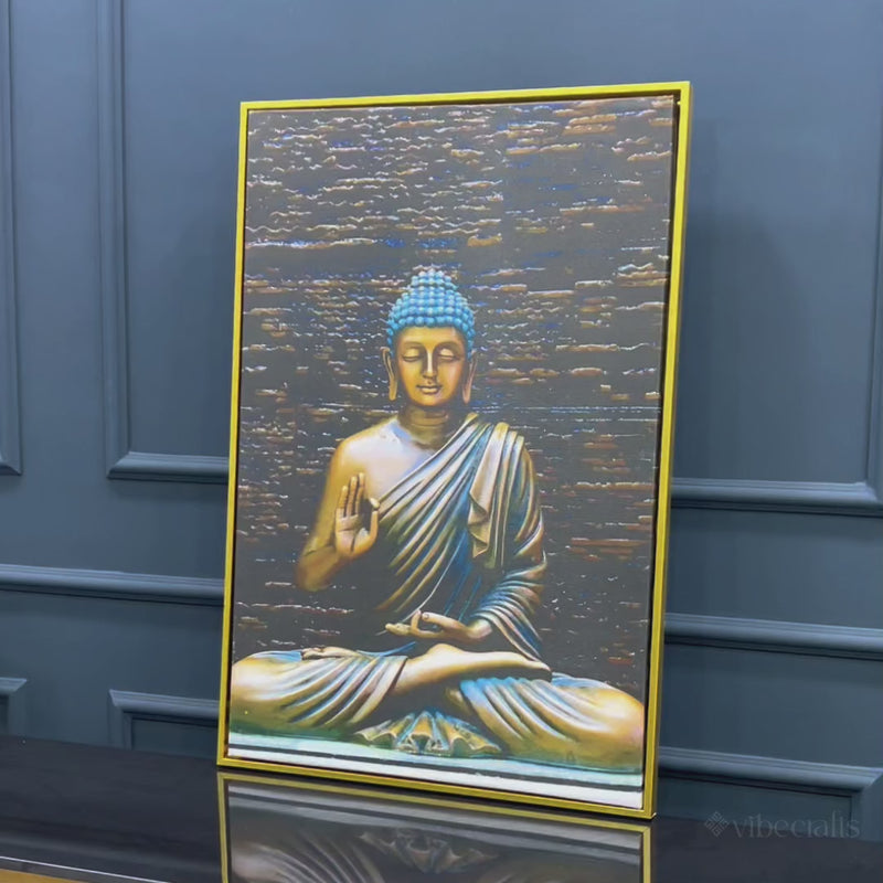 Lord Buddha Floating Canvas Wall Painting