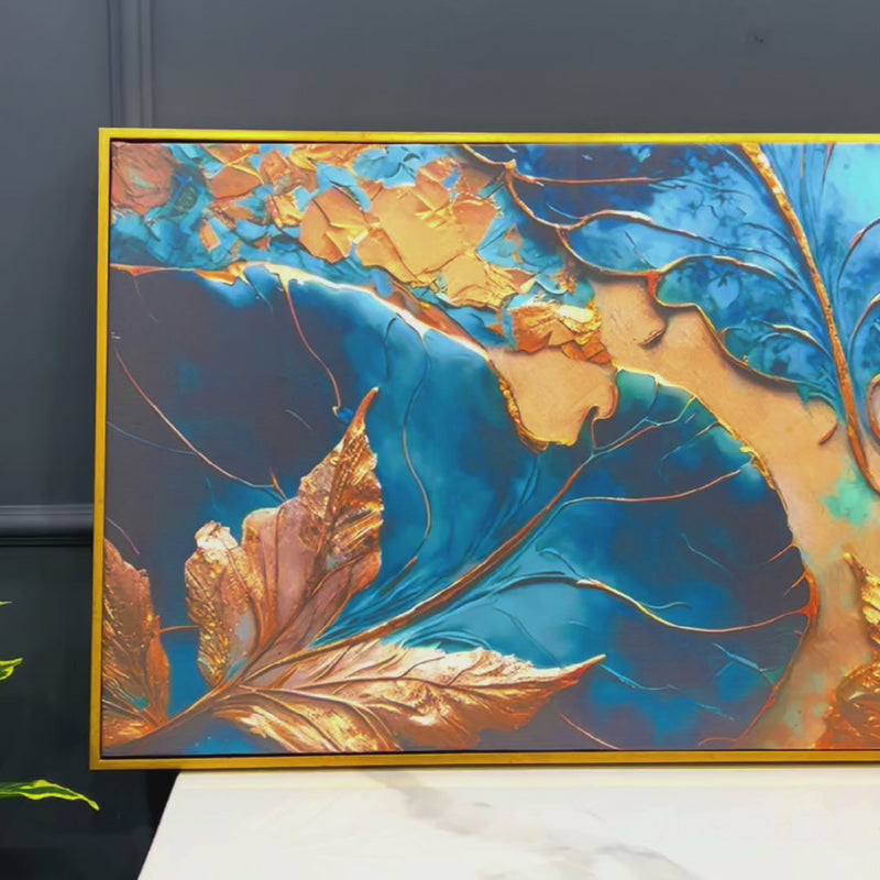 Premium Abstract Leaves Canvas Wall Painting