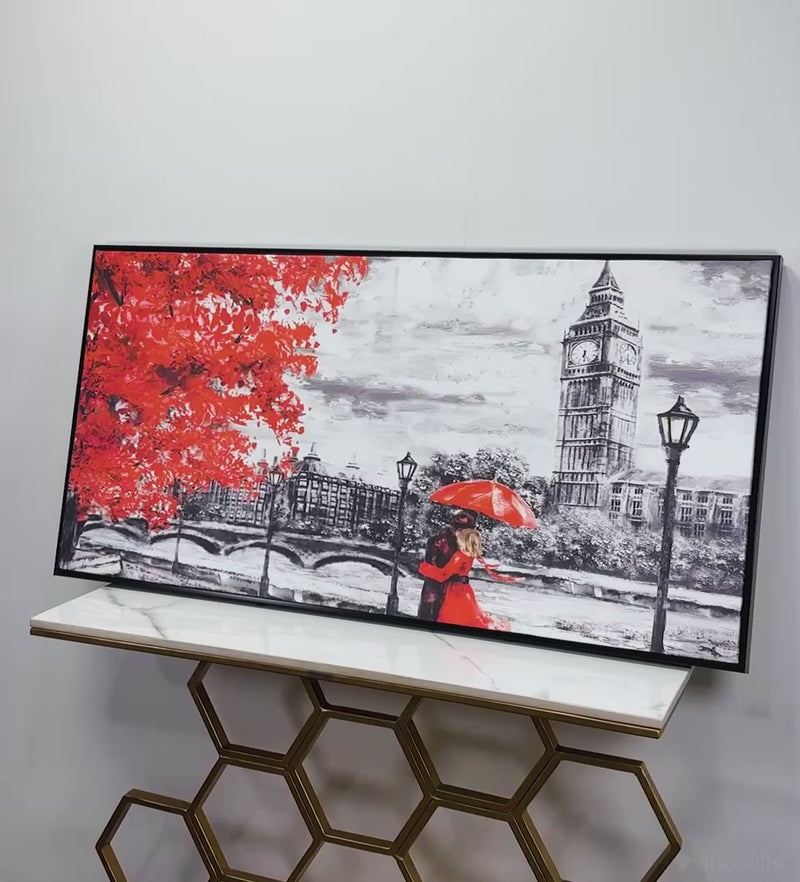 Couple in London Premium Wall Painting