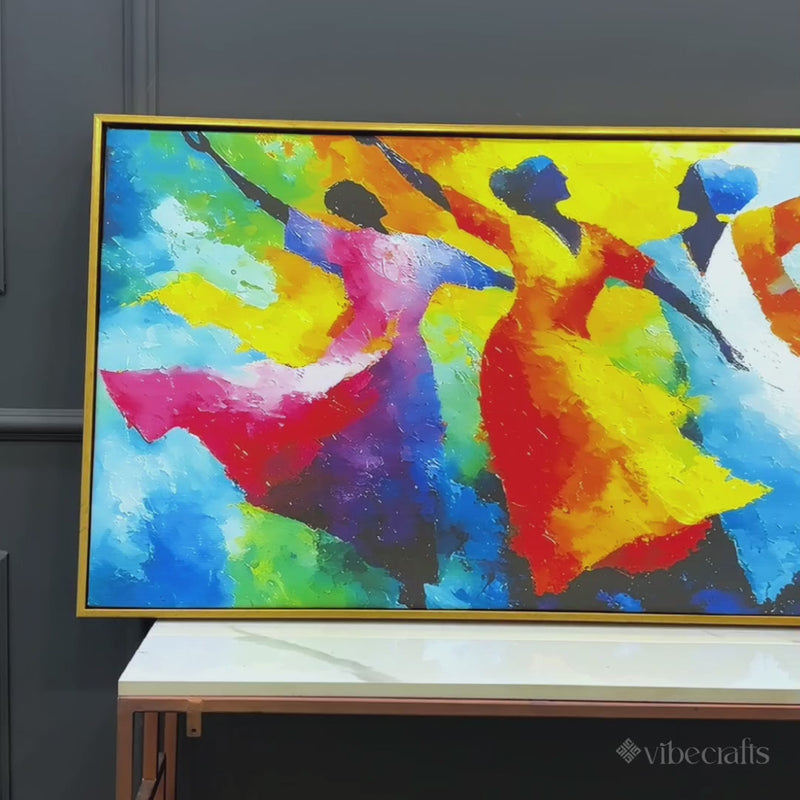 Colorful Dancing Art Canvas Wall Painting for Modern Home