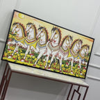 Seven Horses Folk Art Canvas wall Painting